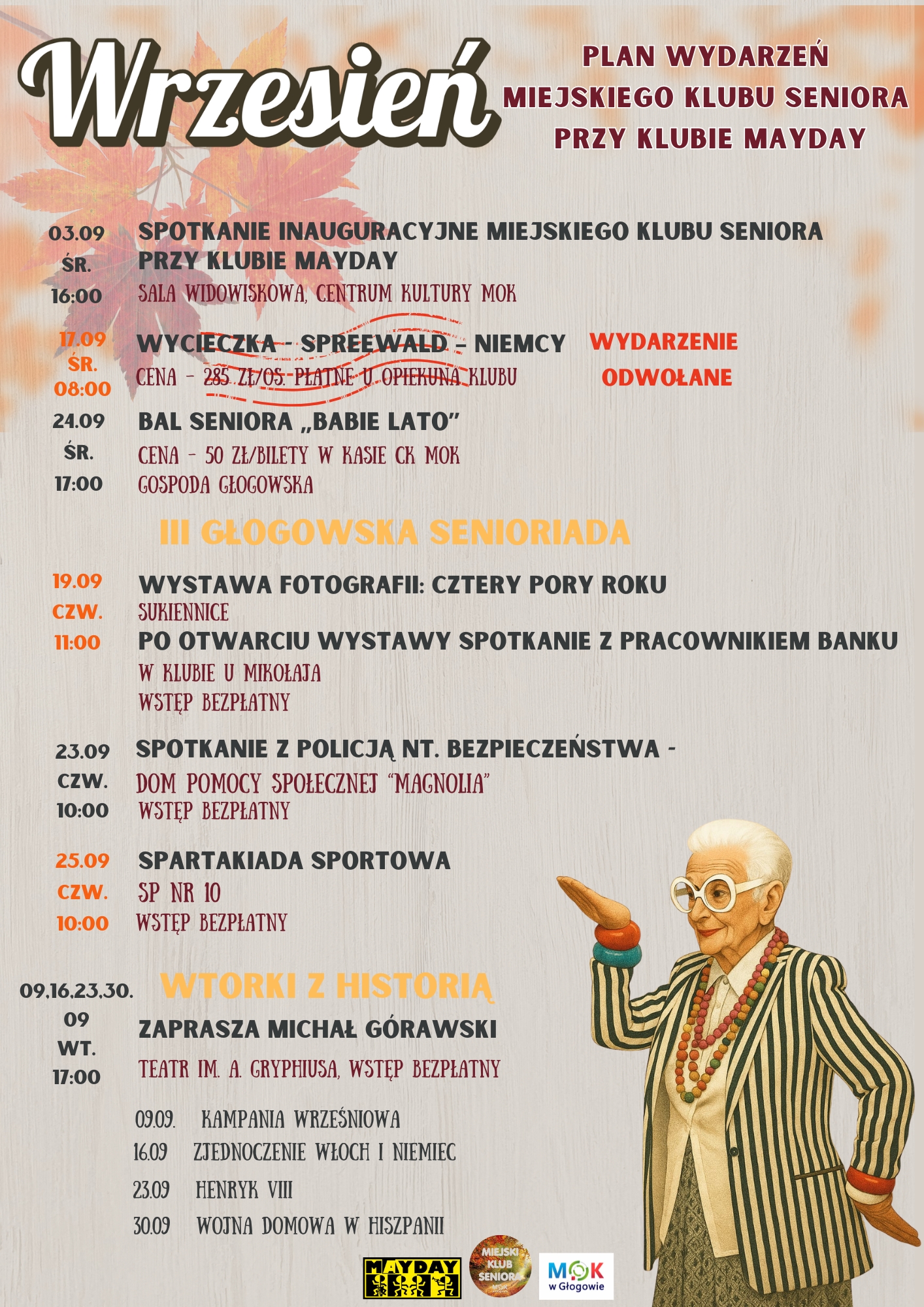 Grafika do artykułu: ZAPRASZAMY SENIORÓW do MIEJSKIEGO KLUBU SENIORA